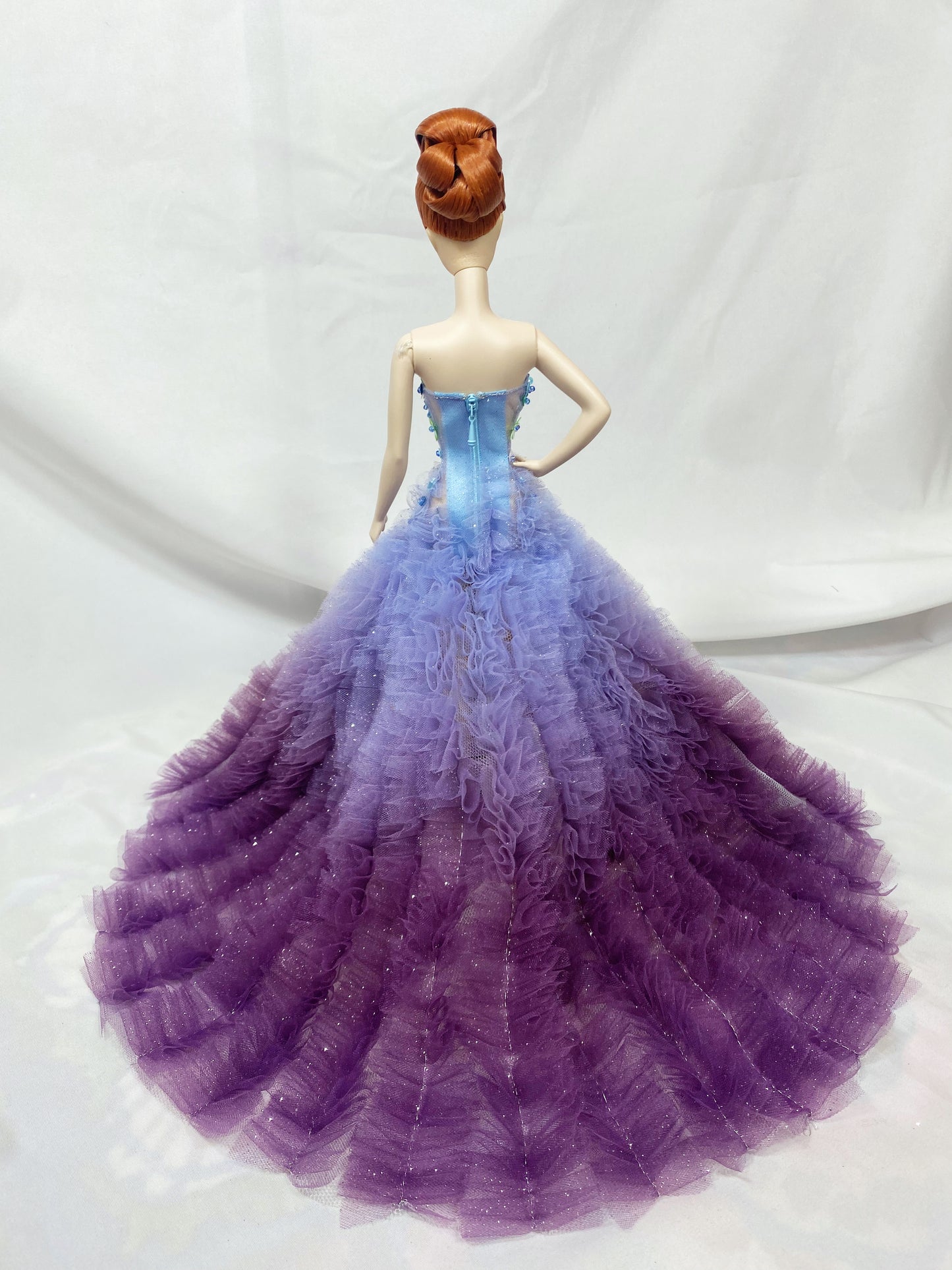 Beaded Purple Gown Handmade for Silkstone Barbie Fashion Model Doll Poppy Parker Integrity Toys