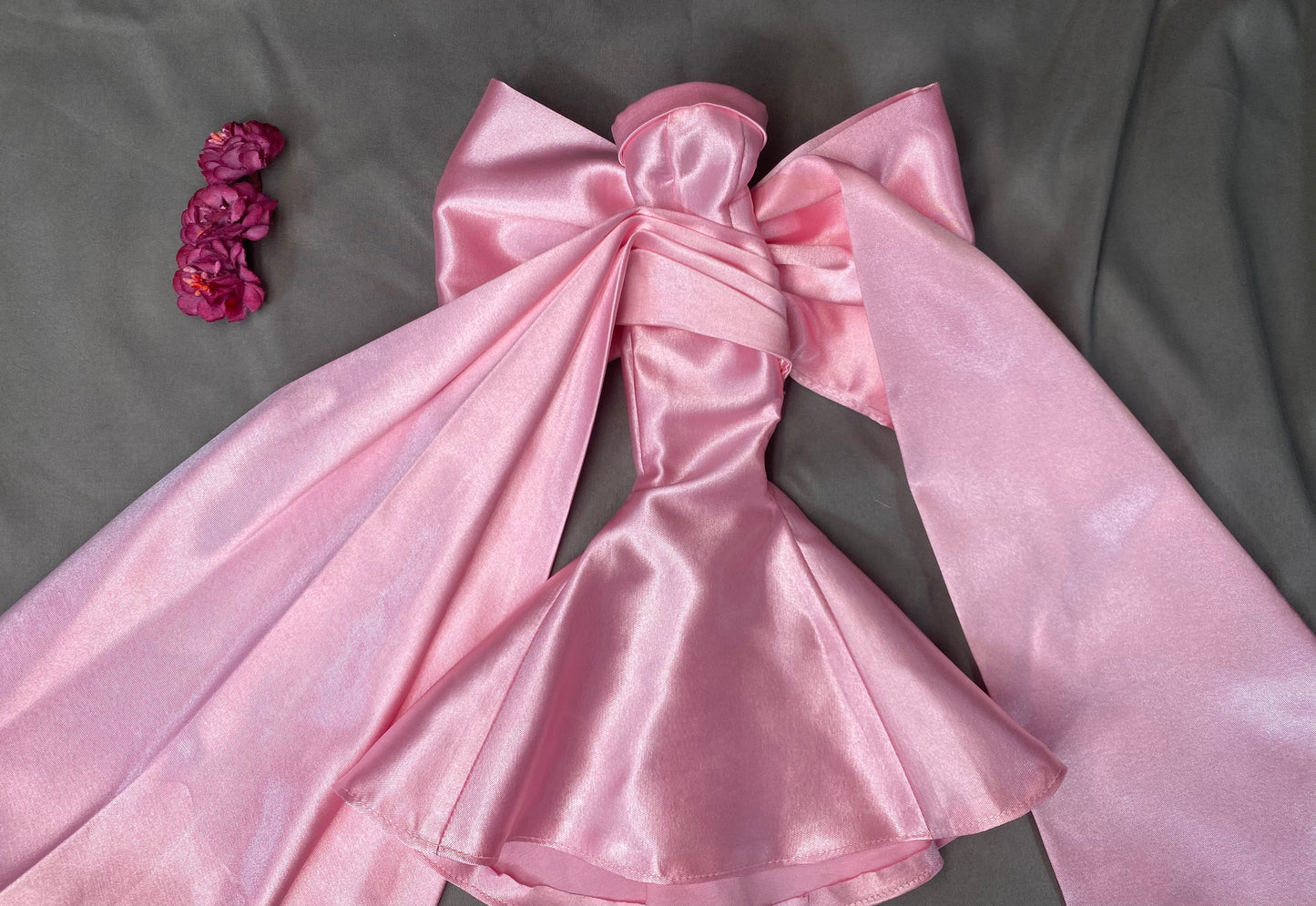 Pink Delphine Gown Handmade for Silkstone Barbie Fashion Model Doll Poppy Parker