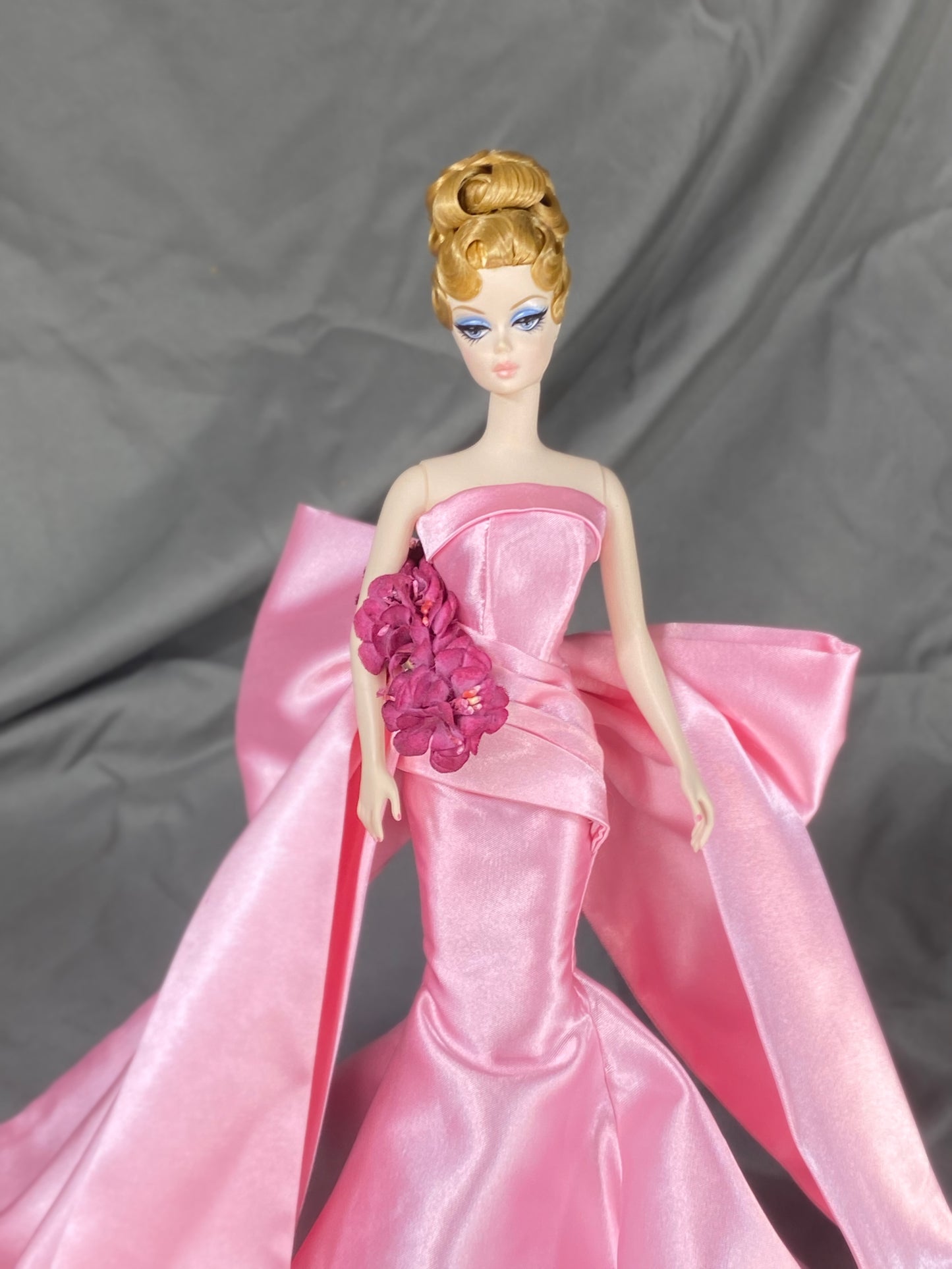Pink Delphine Gown Handmade for Silkstone Barbie Fashion Model Doll Poppy Parker