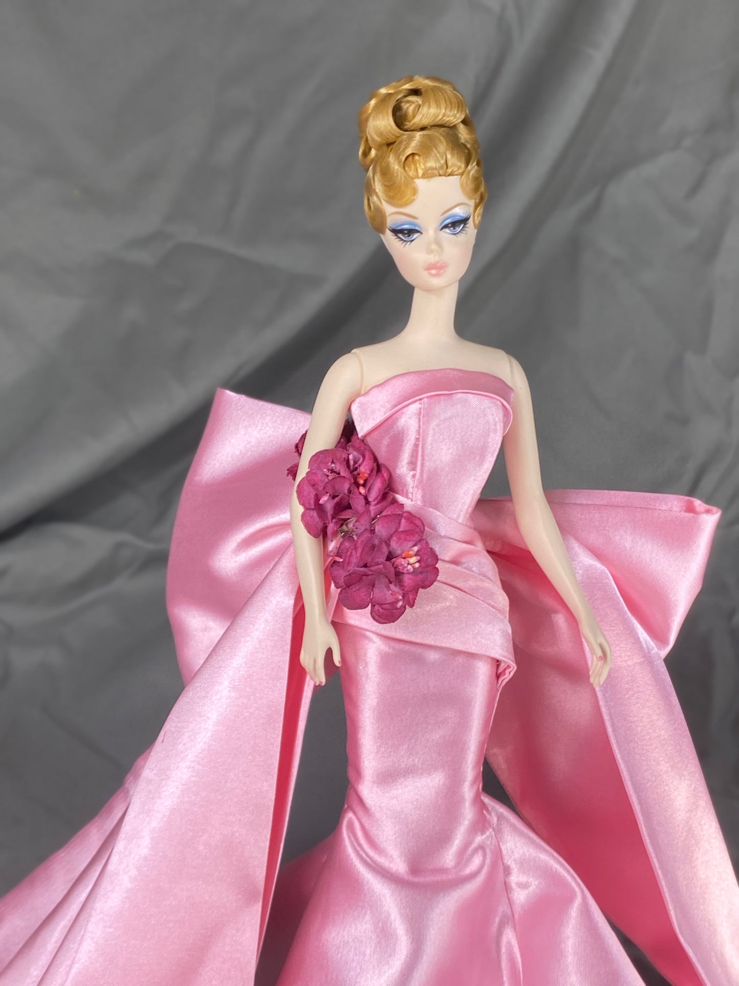 Pink Delphine Gown Handmade for Silkstone Barbie Fashion Model Doll Poppy Parker