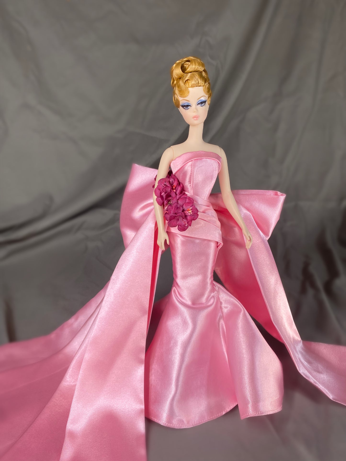 Pink Delphine Gown Handmade for Silkstone Barbie Fashion Model Doll Poppy Parker