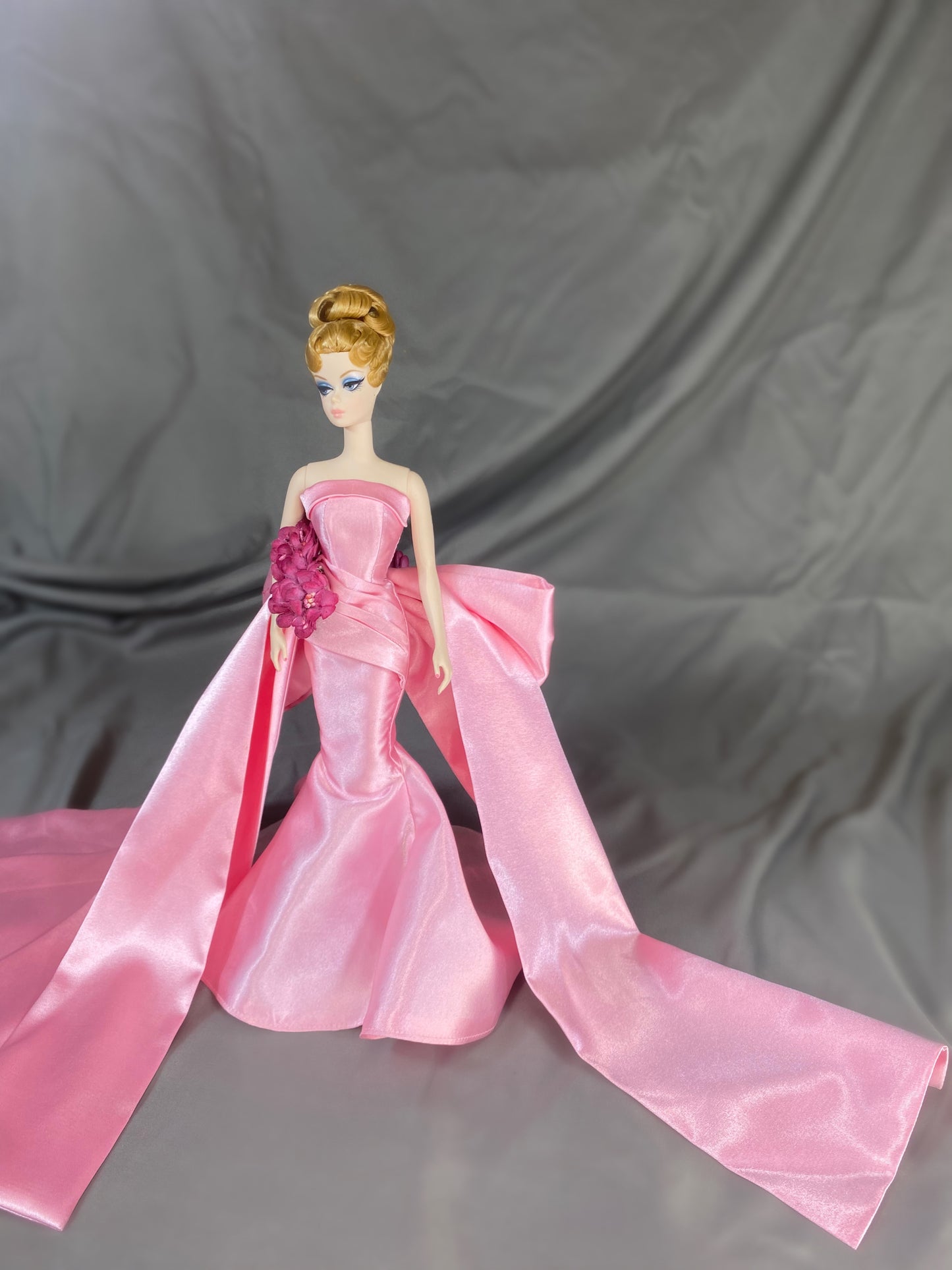 Pink Delphine Gown Handmade for Silkstone Barbie Fashion Model Doll Poppy Parker