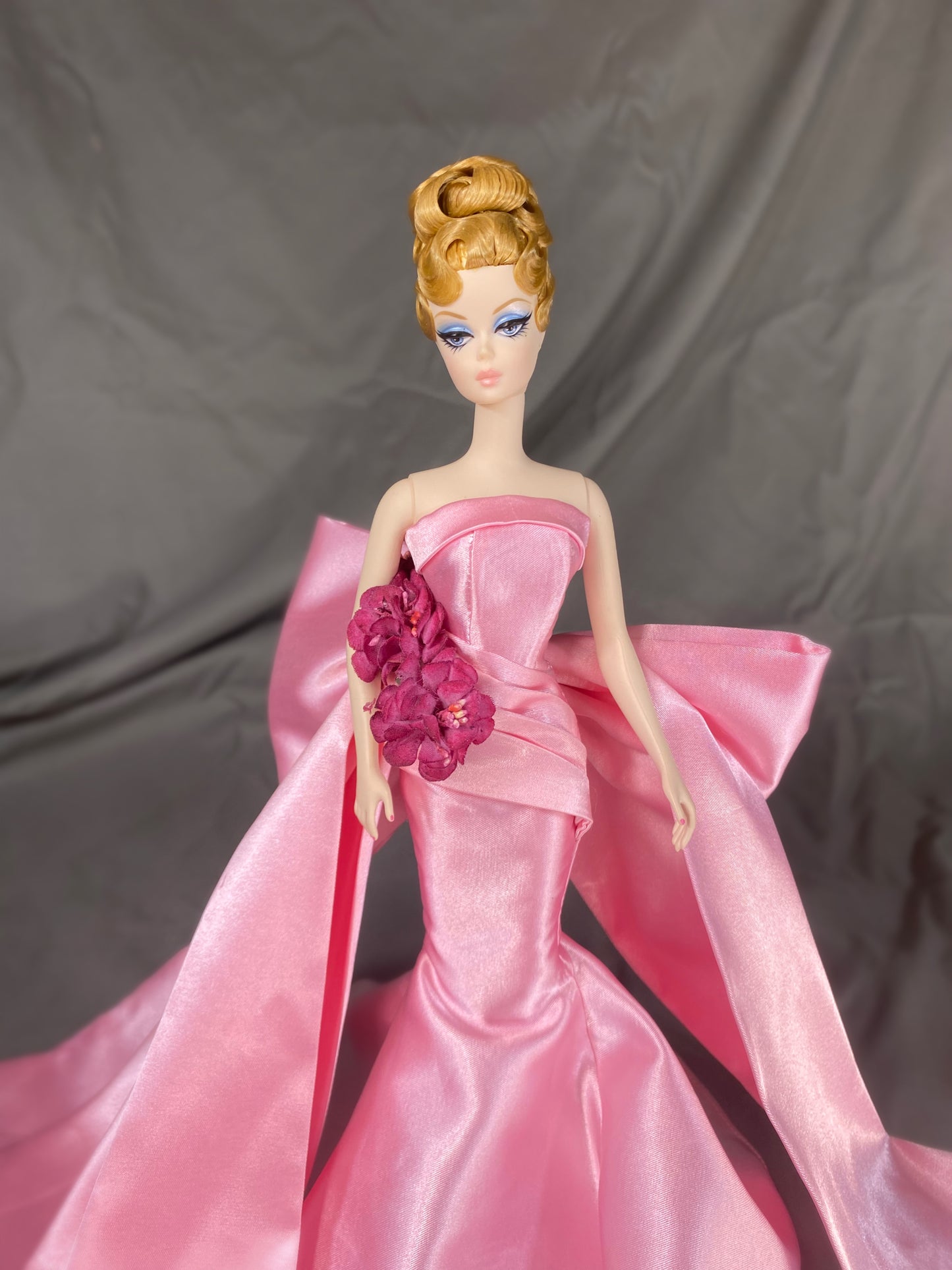 Pink Delphine Gown Handmade for Silkstone Barbie Fashion Model Doll Poppy Parker