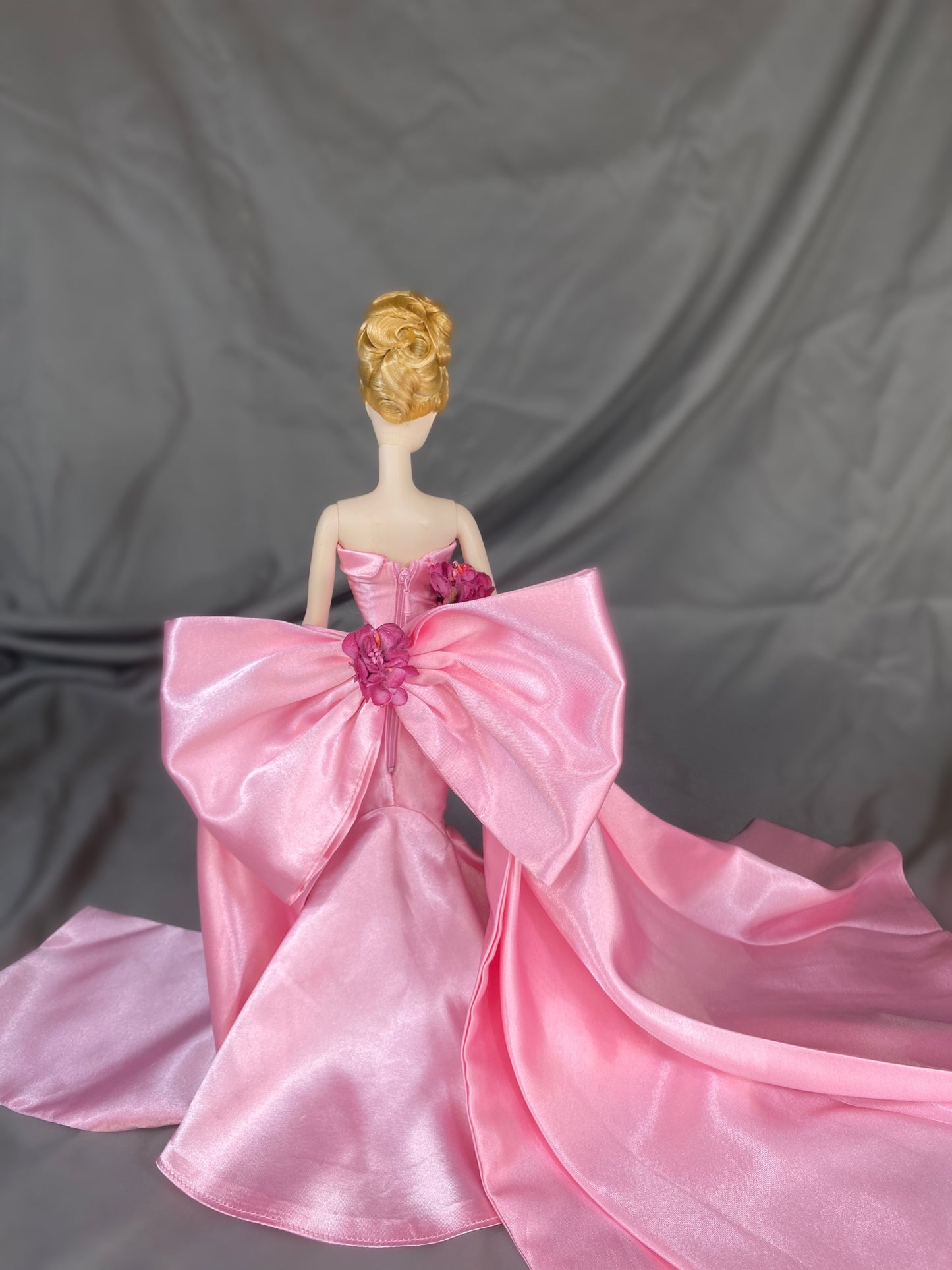 Pink Delphine Gown Handmade for Silkstone Barbie Fashion Model Doll Poppy Parker