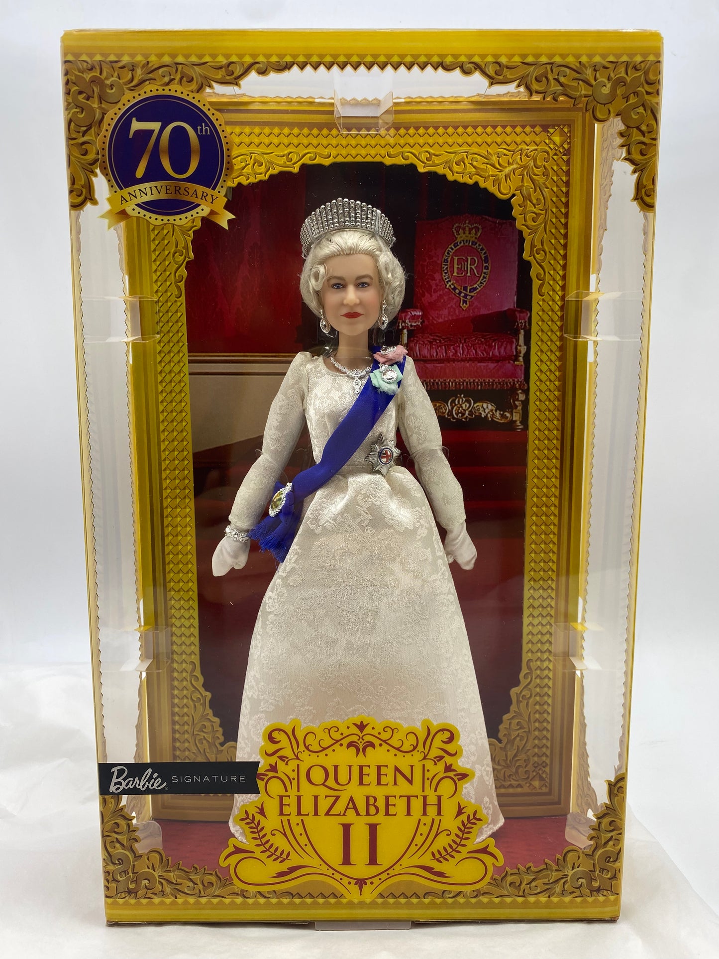 Mattel Barbie Queen Elizabeth II Doll 2 Platinum Jubilee Collector Signature