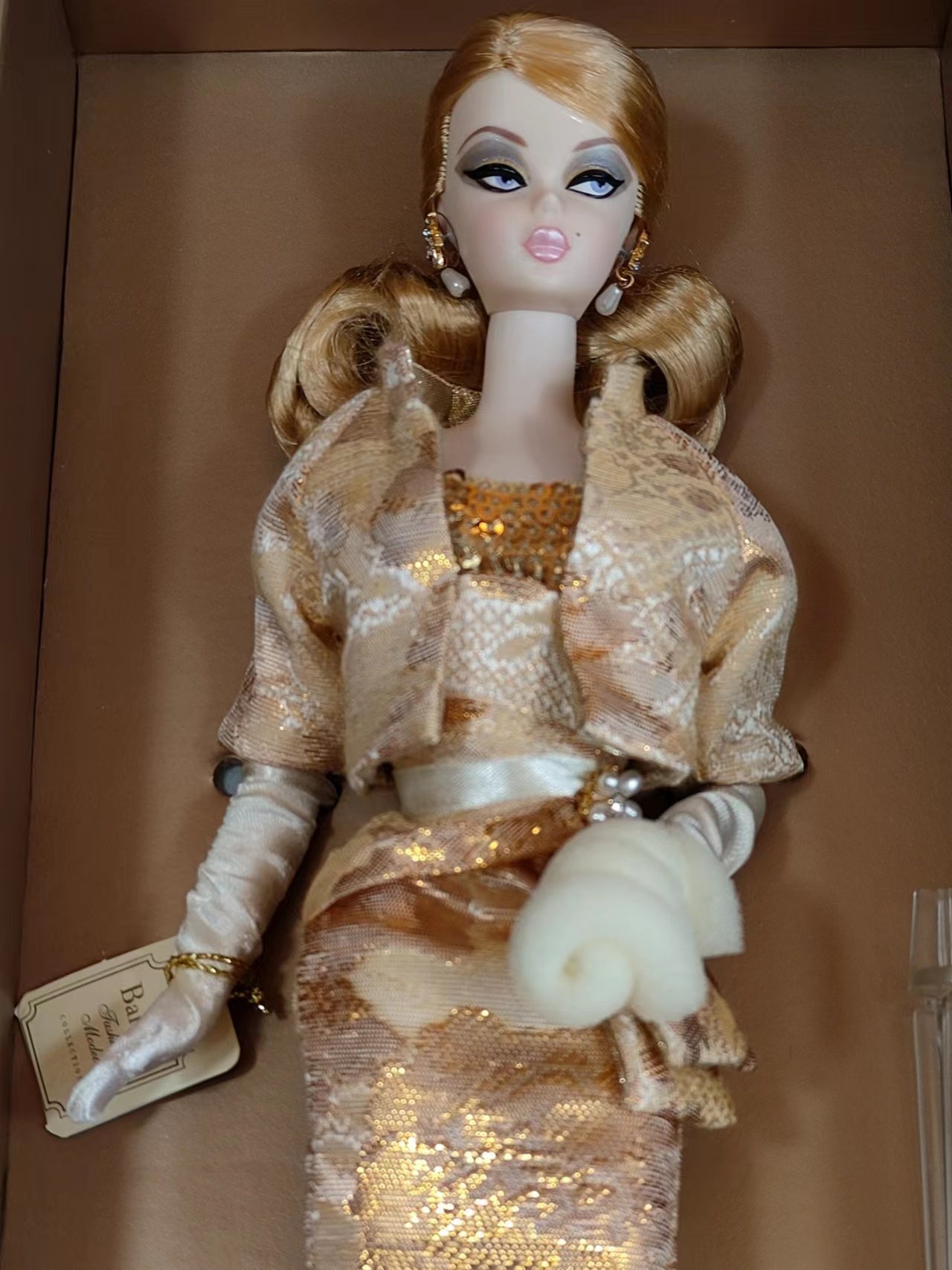 Golden Gala White Silkstone Barbie Fashion Model Doll 2009 NBDCC 50th Anniversary Mattel NRFB