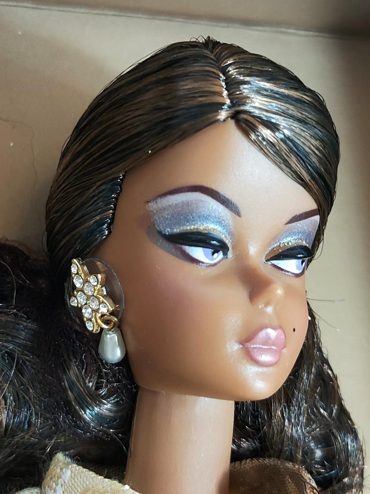 Golden Gala African American Silkstone Barbie Fashion Model Doll 2009 NBDCC 50th Anniversary Mattel