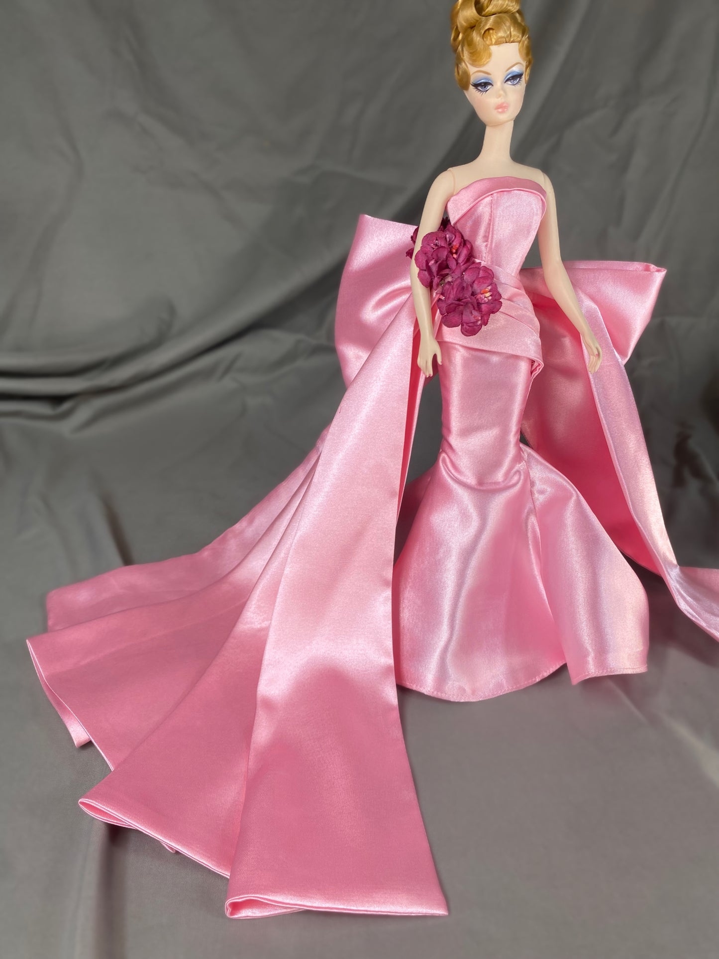 Pink Delphine Gown Handmade for Silkstone Barbie Fashion Model Doll Poppy Parker