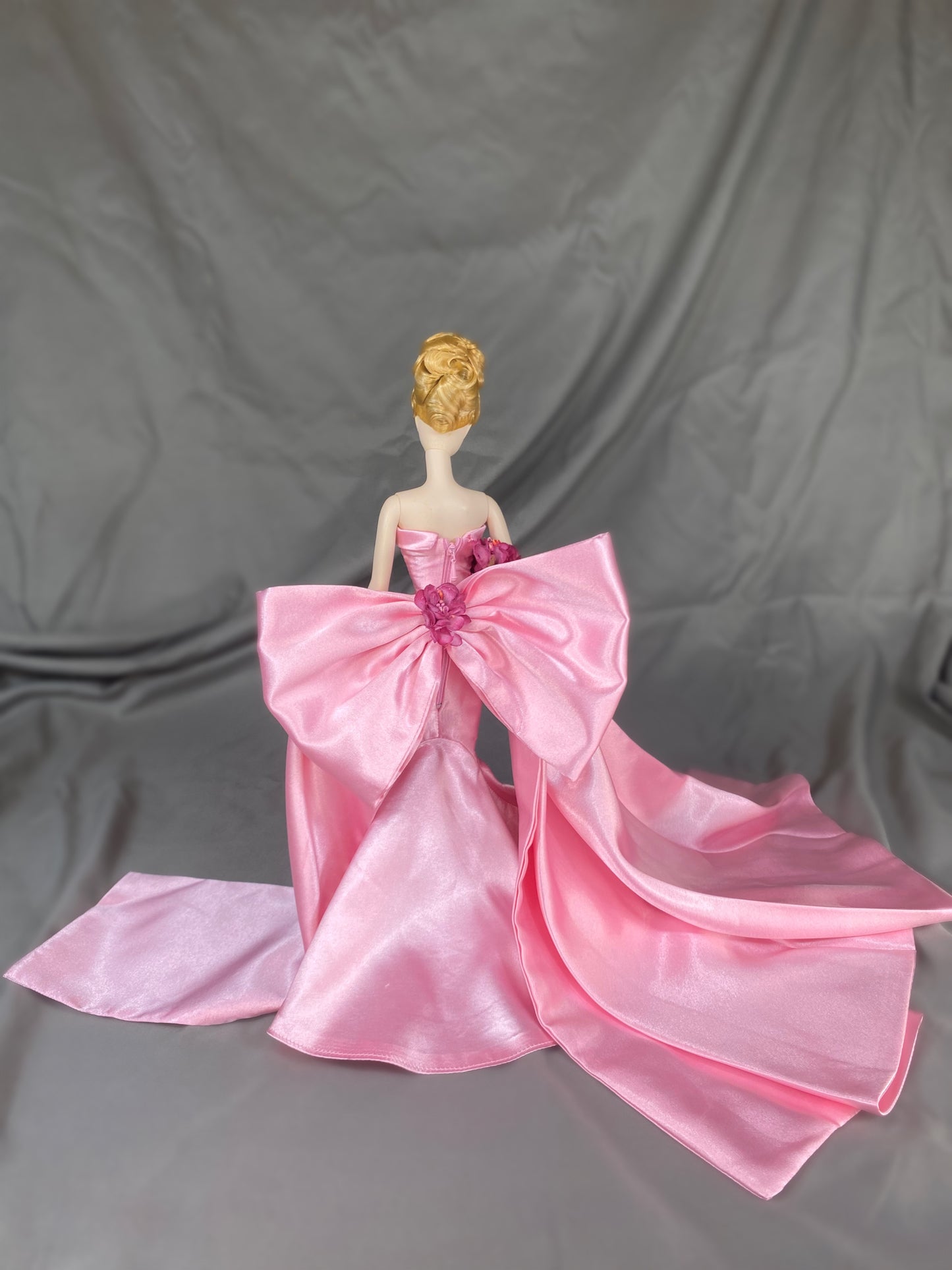 Pink Delphine Gown Handmade for Silkstone Barbie Fashion Model Doll Poppy Parker